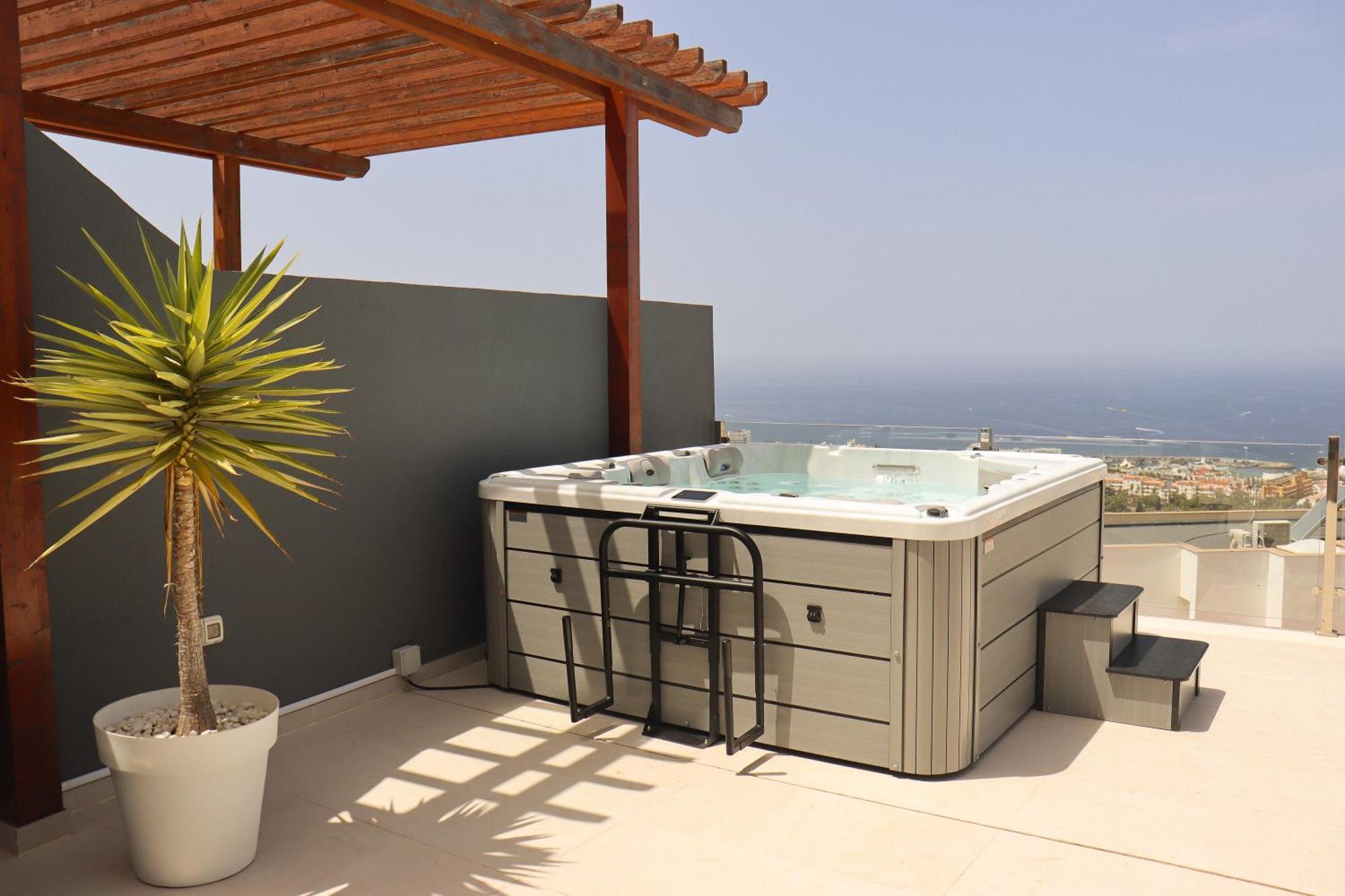 Azure Sky Villa - Panoramic Ocean View, Luxury, San Eugenio アデヘ エクステリア 写真